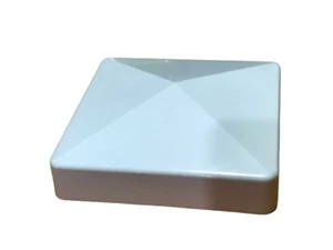 10x PVC Post Caps Fencing Cap Slimeline Cover for 127x127 Posts white tapered - Picture 1 of 6