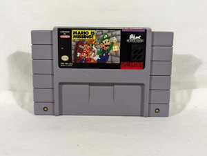 Super Nintendo SNES Mario is Missing! SNS-MU-USA Cart Only Cleaned Working - Picture 1 of 6