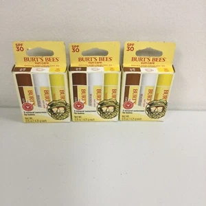 3x Burt’s Bees SPF 30 Balsamo Labbra, Island Getaway - 3 Pezzi SIGILLATI NUOVI 08/25 - Foto 1 di 4