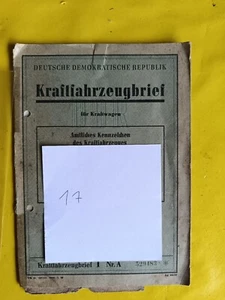 Kfz Brief DDR Famulus 14/30 Baujahr 1959 - Bild 1 von 7