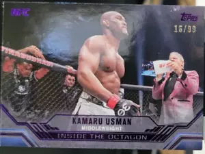 2024 TOPPS UFC KNOCKOUT KAMARU USMAN PURPLE PARALLEL RARE SP #/99 FREE SHIPPING - Picture 1 of 2