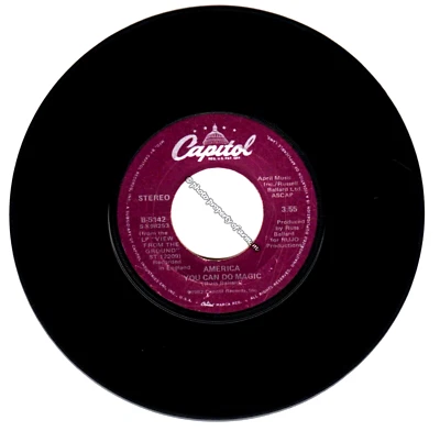 America: You Can Do Magic / Even The Score (1982 45RPM B-5142) Good + Condition - Image 1 of 2