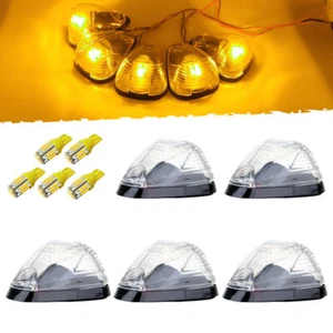 5 X Clear Lens Amber LED Cab Roof Marker Lights For Ford F-250 F-350 Super Duty - Picture 1 of 12