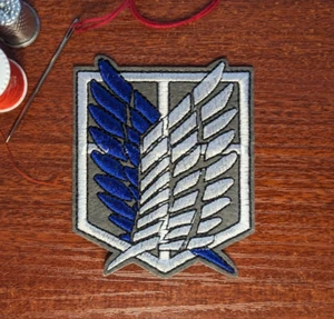 Attack On Titan Wings Of Freedom Patch AoT Embroidered Iron On 3.25x2.75" - Picture 1 of 3