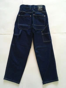 Vintage Y2K Impaq Blue Denim Cargo Skater Jeans Boys Sz 12 NEW - Picture 1 of 9