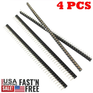 4Pcs 2.54mm Pitch 40 Pin Single Tin PCB Panel IC Breakable Round Female Header - Picture 1 of 10