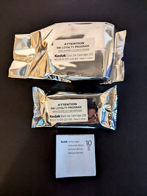 Kodak Inkjet Printer Ink Combo Pack 10C Multi-Color + 10B Black Genuine Sealed - Image 1 of 4