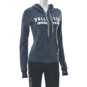 Hollister hoodie CA Women's Full Zip Hand Pocket Activewear Sportwear Sweats XS