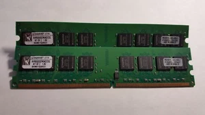 Kingston 2GB Kit (2X1GB) PC2-6400 DDR2-800MHz non ECC senza buffer CL5 240Pin DIMM - Foto 1 di 2