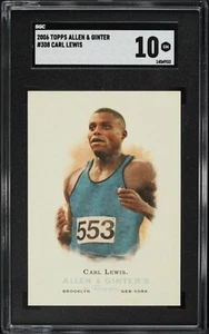 2006 TOPPS ALLEN & GINTER CARL LEWIS #308 SGC 10 - Picture 1 of 2