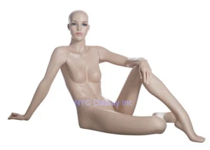 34 in H Reclined Seated Female Mannequin Skintone Face Make up Torso Form SFW29F - Picture 1 of 2