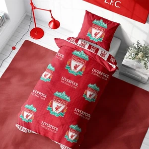 Juego de edredón individual Liverpool FC Crest reversible YNWA ropa de cama de fútbol fundas de almohada - Imagen 1 de 3