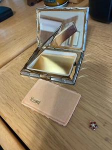 Vintage Volupte Decorative Silver /gold tones MakeUp Compact • 3 by 2.5 inches - Picture 1 of 10