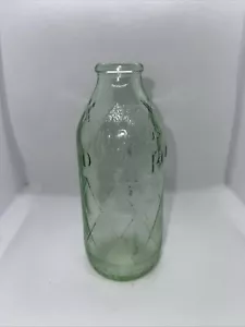 Dr Pepper 6 Ounce Bottle Diamond Embossed Green Glass Grenade Style 1966 Vintage - Picture 1 of 2