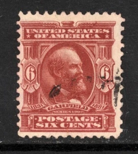 SCOTT 305 1903 6 CENT GARFIELD REGULAR ISSUE USED F-VF! - Picture 1 of 2