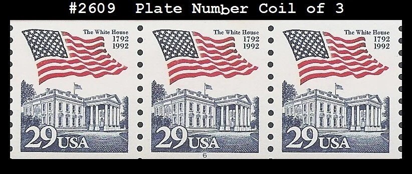 USA5 #2609 MNH PNC3 Pl # 6 Flag over White House - Image 1 of 1