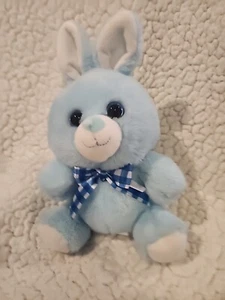 Peluche Kelly Toy Sentado Azul y Blanco Conejo Conejo 7" - Imagen 1 de 5