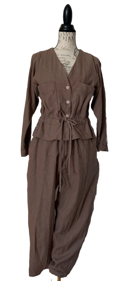 Black Crane Sack Cotton/Blend Brown Jumper Size Medium - Image 1 of 4