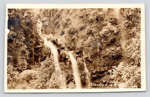 RPPC Wailua Falls Kuai Hawaii Sent Navy USS Maryland VTG c1932 Photo Postcard - Picture 1 of 3