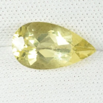 2.54 ct SUPERB SHIMMERING YELLOW - NATURAL BERYL - AQUAMARINE - Pear 3259 DL - Image 1 of 2