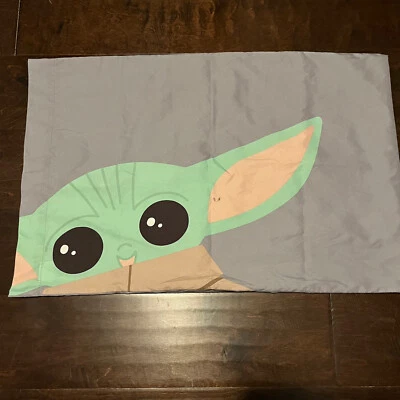 Funda de almohada gris yoga bebé Star Wars tamaño estándar Foto 1 de 4