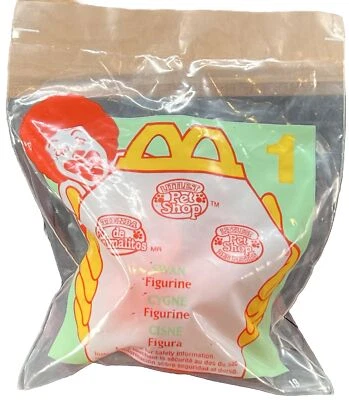 McDonalds Happy Meal Toy Littlest Pet Shop Swan #1 In Series New 1995 Vintage - Image 1 of 4