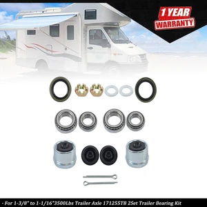 2x Trailer Bearing Kit Fit For 1-3/8" to 1-1/16" 3500Lbs Trailer Axle 171255TB - Picture 1 of 10