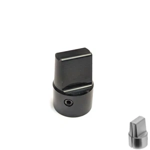 KCB500B1/8, Alco 1/8" Shaft 0.500" Diameter Black Aluminum Tapered Knob (K23) - Picture 1 of 1