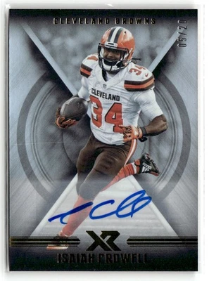 2017 Panini XR #26 Isaiah Crowell Autographs #/20 - Image 1 of 2