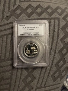 2004-S Clad Washington Quarter - Florida - PCGS PR69DCAM - Picture 1 of 2