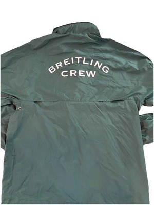 Breitling Watches Crew Jacket Windproof Anorak SZ Small Green W/zip In Hood Lux - Image 1 of 4