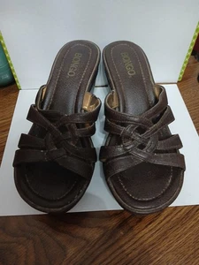 Bongo Brown Wedge Heel Sandals Size 7M - Picture 1 of 6