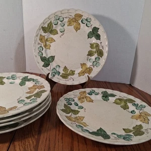 Metlox Poppytail Veron Vineyard 5 Dinner Plates - Picture 1 of 24