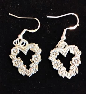 Blumen Herz Ohrhänger - Bild 1 von 2