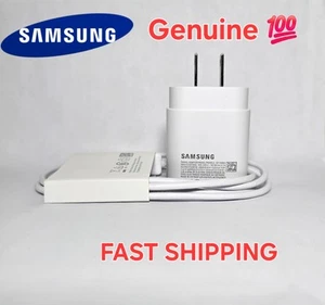 Original Samsung 25W Chargeur Rapide Adaptateur USB-C Galaxy S22 S23 S24 A54 - Photo 1 sur 7