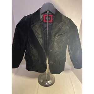 The Children's Place schwarzer Samt Blazer Jacke - Größe 5 - Kinder formell - Bild 1 von 6