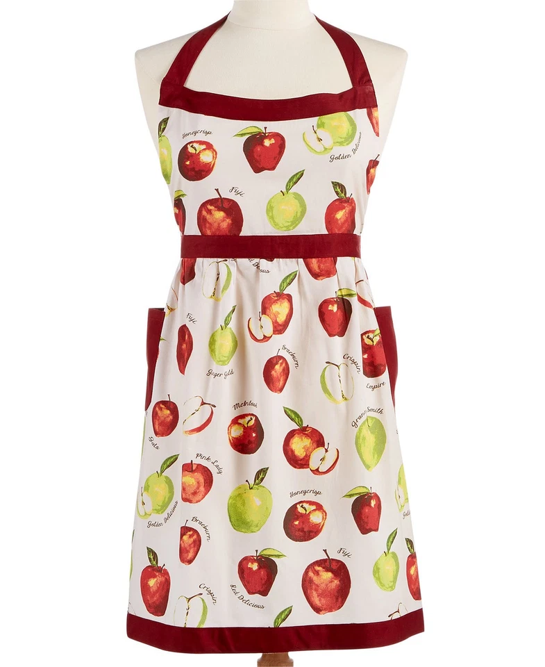 Delantal de chef de cocina Martha Stewart 100 % algodón "Cosecha de manzana" Foto 1 de 1