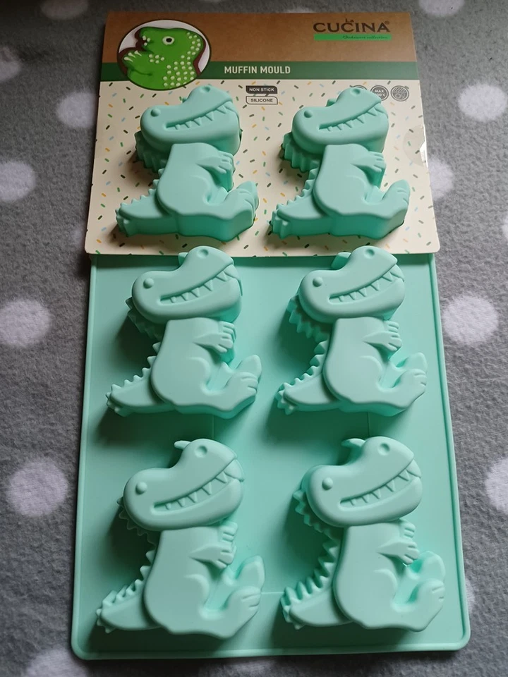 La Cucina Silikon-Backform für 12 Dinosaurier – Antihaftbeschichtung, bis 200 °C - Bild 1 von 1