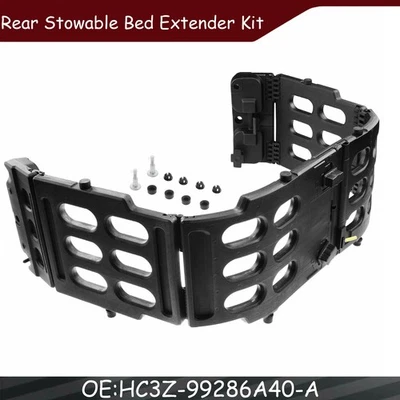 Stowable Bed Extender Kit Rear Side for Ford F-250 350 450 550 Super Duty Black Foto 1 de 4