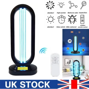 UVC UV Light Ozone Sterilize Germicidal Lamp Home Office Disinfection w/Remote - Picture 1 of 18