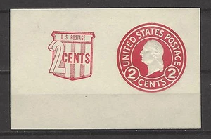 U-537a, Die 7, .02 CENT, CIRCULAR DIE, REVALUED, .04 CENT, CUT SQUARE, MINT (22) - Picture 1 of 1