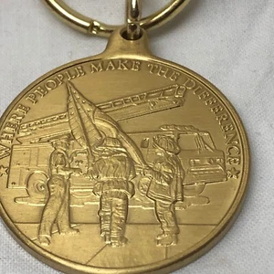 Firemen Key Chain A Great Nation Stands United Where People Make The Difference - Picture 1 of 6