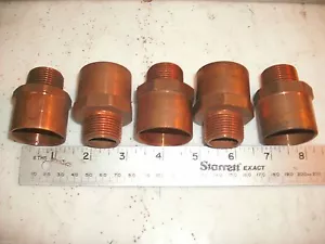 LOT OF 5 - COPPER MALE ADAPTER REDUCING 1-1/4" X 3/4" C X MIP PLUMBING FITTING - Picture 1 of 1