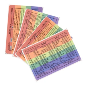 4 Sheets Tastaturkürzel-Aufkleber Fräulein Verknüpfungsaufkleber - Photo 1/12