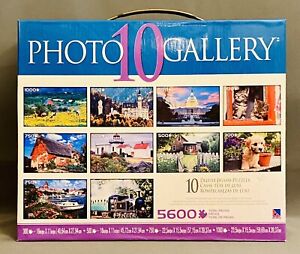 NOS 10 Deluxe Jigsaw Puzzle Set 5600 Piece Photo Gallery New and Sealed 2011