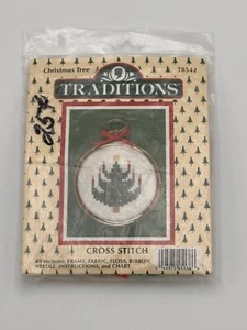 Traditions Cross Stitch Kit T8542 Christmas Tree Ornament Cottage Granny Core - Picture 1 of 4
