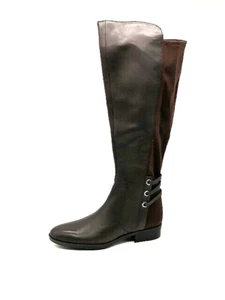 Vince Camuto Womens Boots Pauletta Gray Leather Zip Knee High Wide Calf 8 NEW - Picture 1 of 13