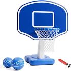 Omotiya Swimming Pool Basketball Hoop With Base, Portable Outdoor Basketball Hoo