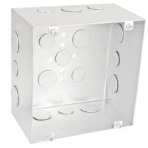 10 PK Garvin (6350-S) 6" Square Junction Box 3-1/2" Deep 1/2" & 3/4" KO's - Picture 1 of 1
