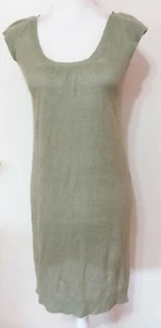 Zadig & Voltaire Thin Knit Dress Size T 1 Olive Green Round Neck - Picture 1 of 7